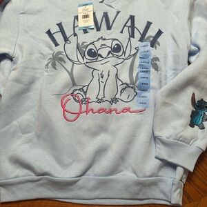 Disney Light Blue Stitch Sweatshirt